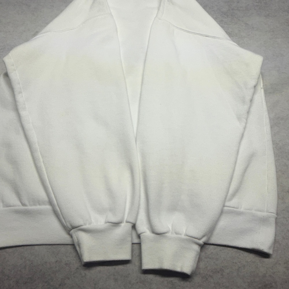 Vintage 90s Puerto Vallarta Sailboat Embroidered Sweatshirt White Large Boat Y2K - Picture 11 of 12